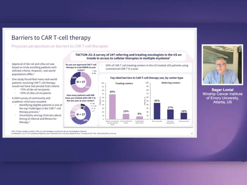 Improving access to CAR T-cell therapy for eligible patients with MM